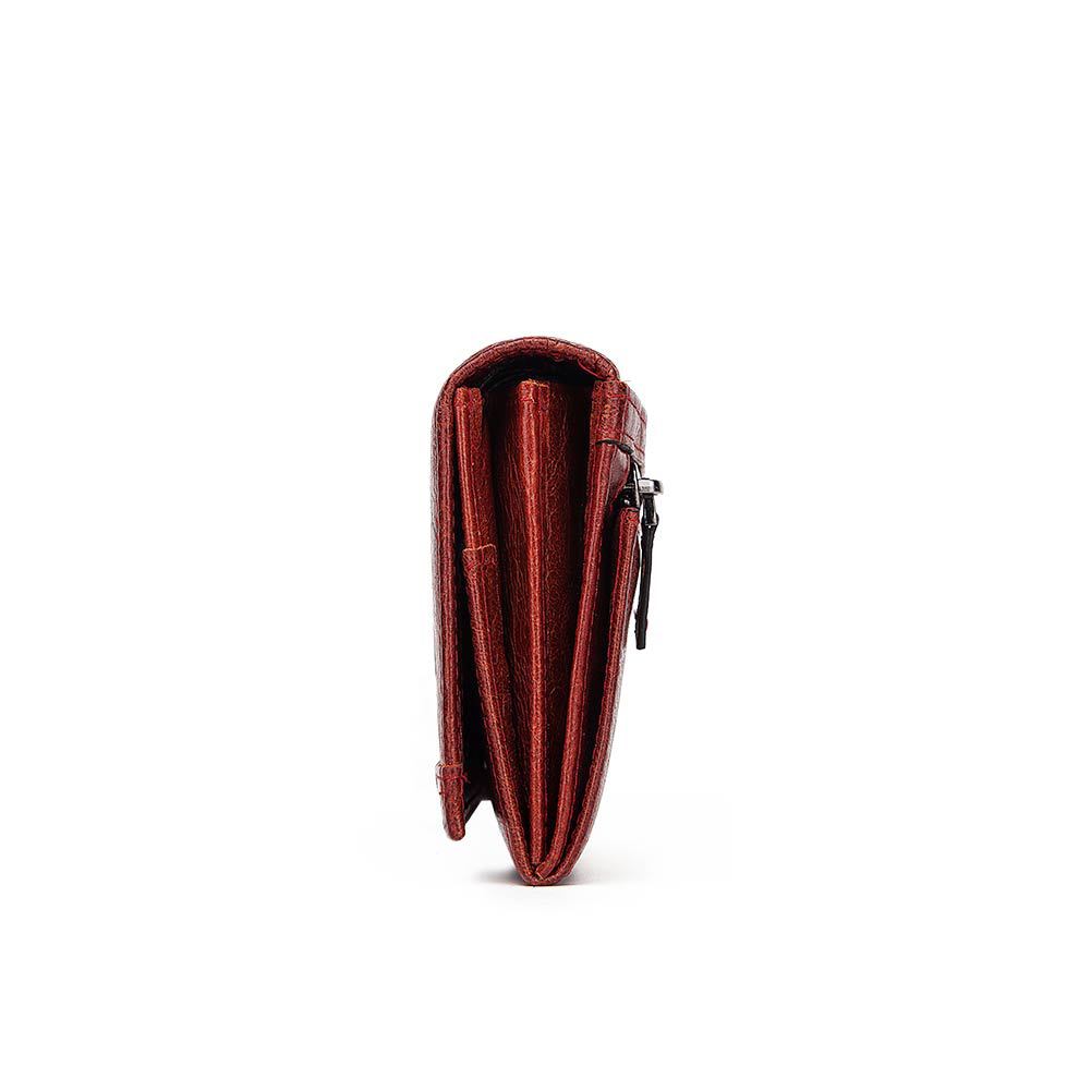 Women's leather long multi-card large capacity clutch